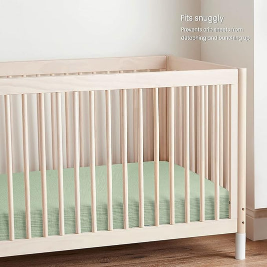 Lulu moon Muslin Crib Sheet Fitted Crib Mattress Sheet for Boys and Girls, 28"x 52" Sage