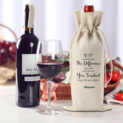 XFW Coworker Leaving Gifts for Women Goodbye Gifts for Coworkers Going Away Gifts for Friends Leaving Farewell Gifts for Coworkers New Beginnings Gifts for Women Next Chapter Wine Bag
