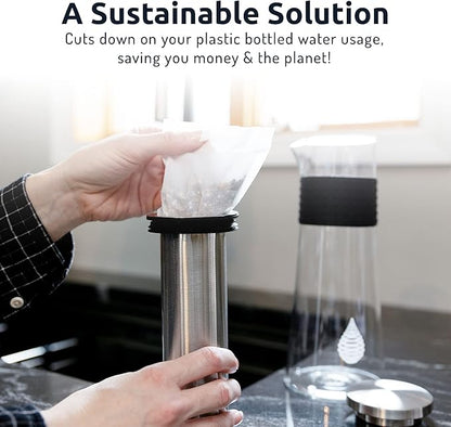Invigorated Water pH On-The-Go Portable Water Filter - Alkaline Pouch Filter for Water Bottles, Jugs, Pitchers, High pH Water Alkalizer for Pure Drinking Water - 98 litres / 26 Gallons (3-Pack)