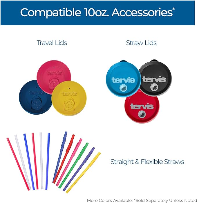 Tervis Travel Lid Made in USA Double Walled Insulated Tumbler Travel Cup Keeps Drinks Cold & Hot, Fits 10oz Tumblers, Yellow