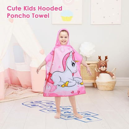 Kids Beach Towels Baby Towels with Hood Toddler Pool Towel Large Bath Towels for Boys and Girls for Travel Shower Swimming