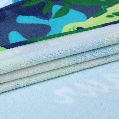 Kids Dinosaur Beach Towel with Hooded for Boys Girls 1-6 Years | Baby Toddler Bath Towel for Pool Swiming Hood | Children Microfiber Towel