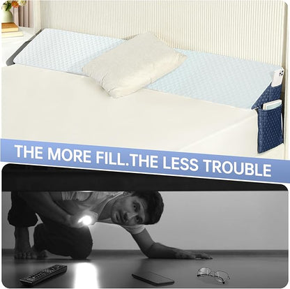 Twin Bed Wedge Pillow for Headboard 39"x 10"x 6" Large/Mattress Gap Filler Close The Gap (0-6")/Foam Triangle Bloster Wedge Pillow headboard for Headboard Gap Between Mattress and Headboard