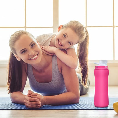 Sleeve Compatible with Cir-kul Water Bottle - 2 Pcs Water Bottle Sleeve Compatible with Cir-kul 22oz & Stainless Steel Bottle - Neoprene Insulated Water Bottle Cover for Retaining Temperature, (Pink)