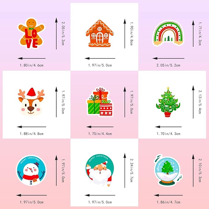 Christmas Stickers 50PCS, Lifany Christmas Stickers for Kids and Teens, Vinyl Stickers for Students Stocking Stuffers Christmas Party Favors,Christmas Crafts for Kids
