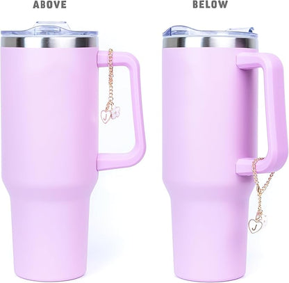 water bottle charms with keyring holder, water bottle decorations. Stanley Cup charms, Stanley cup accessories. Tumbler charms