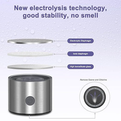Hydrogen Water Bottle, 420ML Portable Rechargeable Hydrogen Water Ionizer, 3 Minute Rapid Electrolysis, Advanced SPE/PEM Technology, for Home, Office, Travel, Fitness, Drinking
