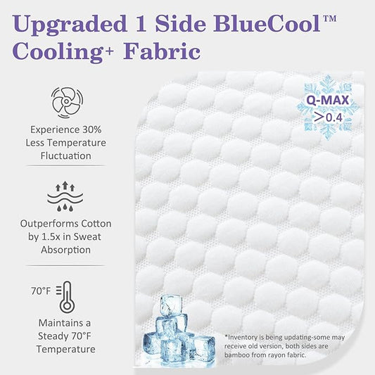 HOMELAB Adjustable Shredded Memory Foam Pillow Queen Size, Cooling Bed Pillow for Sleeping with Removable Cover, Medium Pillow for Side Stomach & Back Sleepers, 1 Pack 20"x28"