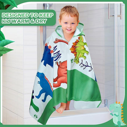 Mixweer 9 Pcs Kids Hooded Towel Mermaid Dinosaur Towel with Hood Baby Bath Towel Wrap Hooded Towels Poncho Pool Bathrobe Summer Gifts for Toddler Boys Girls (Lovely)