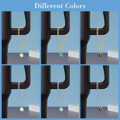 6PCS Letter Charm Accessories for Stanley Cup, Name ID Letter Handle Charm for Stanley Handle Identification Letter Pendant Handle Decoration for Stanley Tumbler Charms (Letter Z)