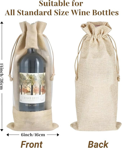 50th Birthday Wine Bag, Birthday Party Decoration Wine Bag Gifts, Happy Birthday decor, Pairs Well with Celebrating Birthday Wine Bag for Her Him