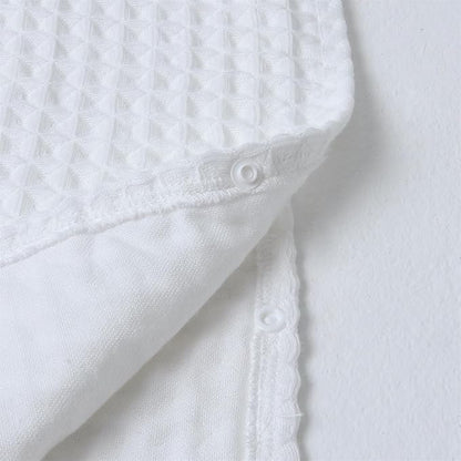 Hooded Bath Towel for Kids Extra Soft Absorbent Bath Poncho for 0-4 Years Premium Waffle + Muslin Cotton