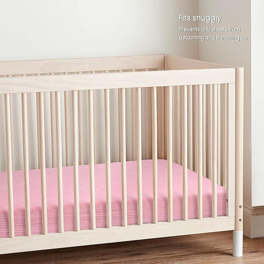Lulu moon Muslin Crib Sheet Fitted Crib Mattress Sheet for Boys and Girls, 28"x 52" Carnation
