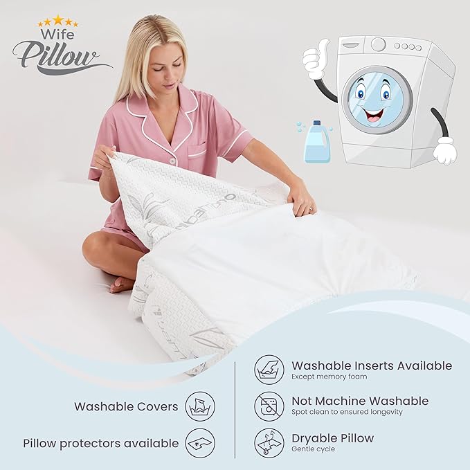 Medium Firm High Density Support. Orthopedic Arm Hole Slots for Relief of Shoulder & Neck Pain. Adjustable for Side, Back, Stomach Sleeper. Rayon Shell/Cooling Shredded Memory Foam