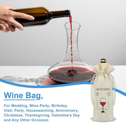 Wine Gift for Wine Lover Wine Bag Friends Friendship Gifts for Sister Bestie Coworker Leaving Gift Divorce Breakup Gifts Wedding Christmas Birthday Graduation Gift for Women Men Reusable Wine Gift Bag