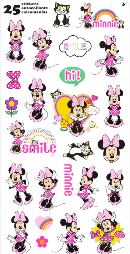 Minnie Mouse Water Bottle Set for Kids – Bundle with 3 Minnie Mouse Drinking Bottles, Minnie Stickers, and More | Classic Minnie Drinking Cups