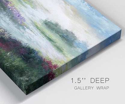 Renditions Gallery Canvas Flowers Wall Art Modern Decorations Paintings Colorful Floral Meadow Glam Nature Abstract Wall Hanging Artwork Prints for Bedroom Office Kitchen - 8"x12" LT33