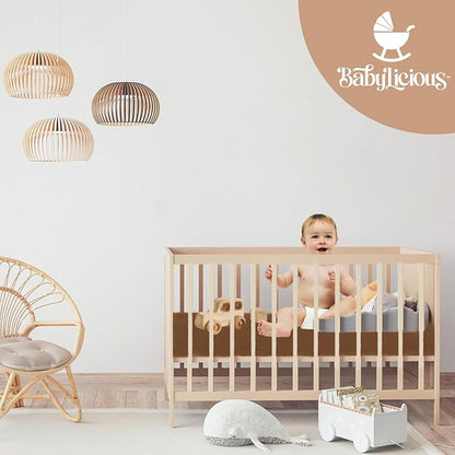 Muslin Crib Sheets - 2 Pack | 100% Muslin Cotton Fitted Crib Sheet | Crib Sheets for Boys/Girls - Baby Crib Sheets Neutral + Sunset Design | 52"x28" | Fits Standard Crib & Toddler Mattress