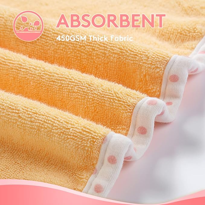 Hooded Towel for Kids 100% Cotton Ultra Soft with Unique Animal Design Large for Infants 3-10 Years (Fawn)