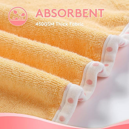 Hooded Towel for Kids 100% Cotton Ultra Soft with Unique Animal Design Large for Infants 3-10 Years (Fawn)
