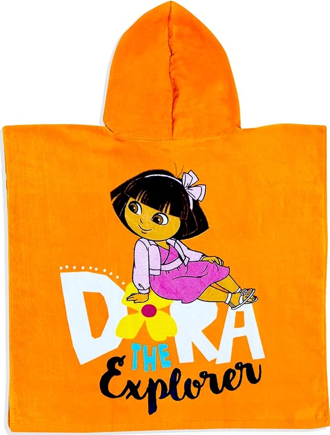 Kids Official Licensed Character Soft Beach/Hooded Bath Towel (Dora, 40 x 60)