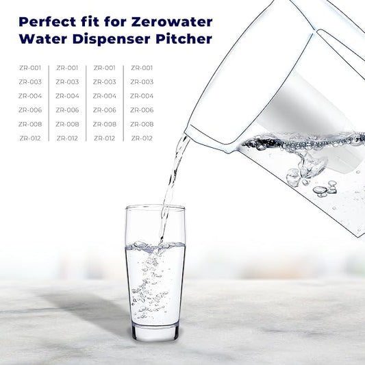 Replacement fit for Zero Water Filter,Water Filter Replacement fit for Zero Water Filters 2 Pack,0 Water Filters fit for zerowater pitchers ZR-001 ZR-017 ZR-004 ZP-006 ZD-013 ZS-008 prime&swift