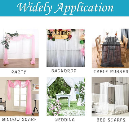 Akiky Canopy Bed Curtains White Bed Canopy Drapes Sheer Curtain Bed Scarf 1 Curtains Panel for Full Queen Size Bed décor
