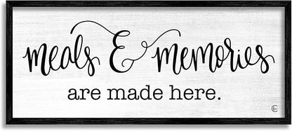 Stupell Industries Meals & Memories Kitchen Black Framed Giclee Art Design by Fearfully Made Creations