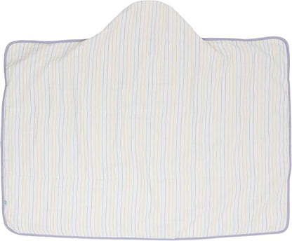 Little Unicorn Cotton Muslin & Terry Hooded Towel, Larger Size 1-6 Years (Unicorn Stripe)