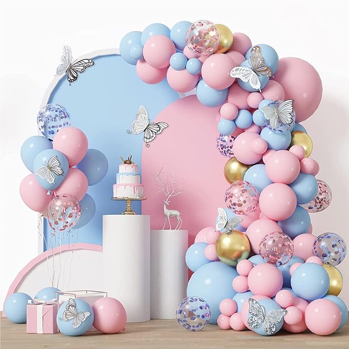 3D Butterfly Wall Decor 3 Sizes 4 Styles, Kurilai 48Pcs Butterfly Decorations Party Birthday Cake Decoration, Removable Wall Stickers for Kids Nursery Wedding Bedroom Room Decor (Silver)