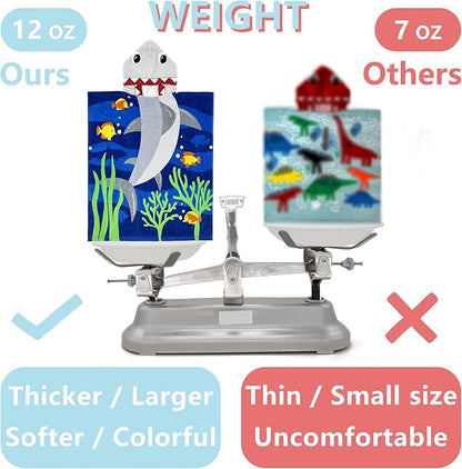 Kids Hooded Beach Bath Towel, Baby Surf Poncho Toddlers Soft Real Cotton Wrap Hooded Towels for Kids Boy Girl
