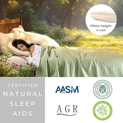 PROMEED Vitality Pillow, Deep Sleep Pillow for Side & Back Sleepers, Queen Size Bed Pillows for Sleeping, Anti-aging Herbal Filling Pillows