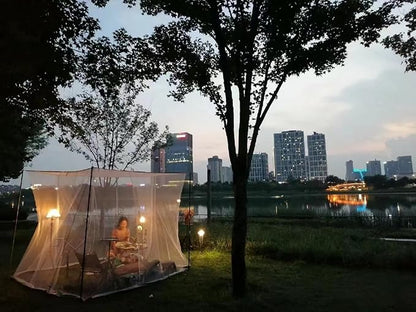 Mosquito net for Bed 86.6-78.7-78.7 in, Double Door Suitable for Double Beds, Square Mosquito net