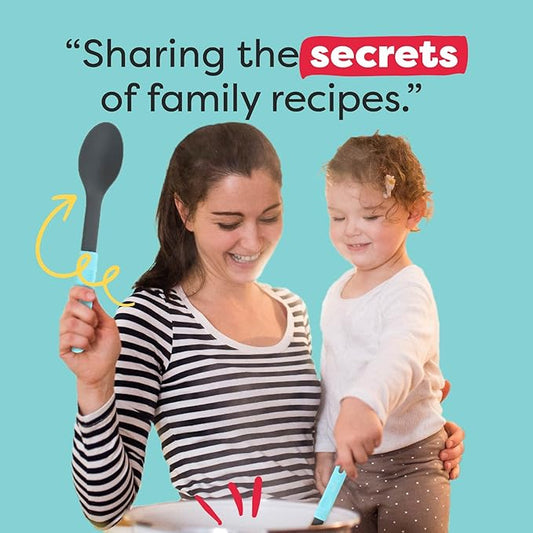 Baketivity Kids Cooking Set Real Utensils With Kitchen Tool Guide - Complete Junior Cooking Set Gift For Girls Or Boys With Mixing Bowls, Cutting Board, Knife, Apron - Kids Baking Set For Real Cooking