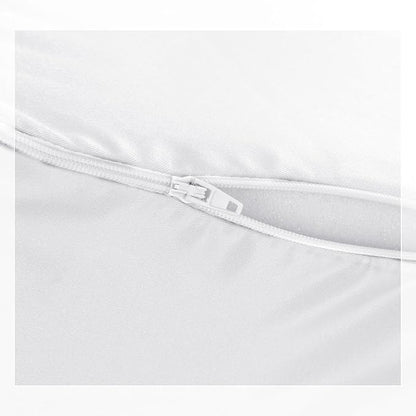 HOMBYS Satin Bed Wedge Pillow Cover Silky & Smooth Wedge Pillowcase 1 Pack 24x24x10, Soft & Breathable, Removable & Machine Washable-Zipper Design (Pillow Not Include),White