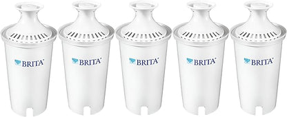 Brita Standard Water Filter, Standard Replacement Filters for Pitchers and Dispensers, BPA Free - 5 Count