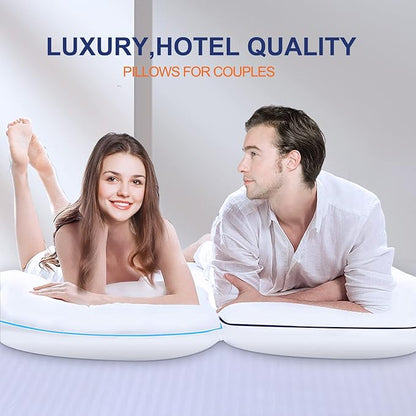 Bed Pillows for Sleeping - Pillows King Size Set of 2 Cooling Luxury Hotel Quality Pillow with Premium Plush Soft Down Alternative Fill for Side Back or Stomach Sleepers (King(Pack of 2))