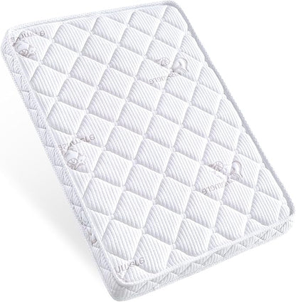Pack and Play Mattress - 38" x 26"- Premium Knitted Fabric Playpen Mattresses, Safety Reinforced Play Yard Mattress - Fits for Graco & Baby Trend & Pamo Babe Playard, Firm Support and Comfort Foam