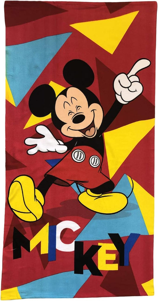 Disney Mickey Mouse Happy Mickey 1 Finger up! Microfiber Kids Towel Red