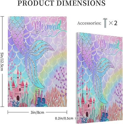 Silvery Glitter Cute Mermaid Tail Fantasy Castle 1 Gang Light Switch Covers No Device Wall Plate Decorative Blank Switchplate Electrical Faceplate for Kidroom Nursery Girlroom Bedroom Decor