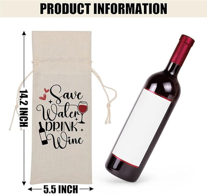 Funny Wine Quotes Wine Bag Wine Tasting Party Supplies for Wine Lovers Women Men Bride Groom Coworker Mom Christmas Birthday Wedding Bachelorrette Party Wine Bags