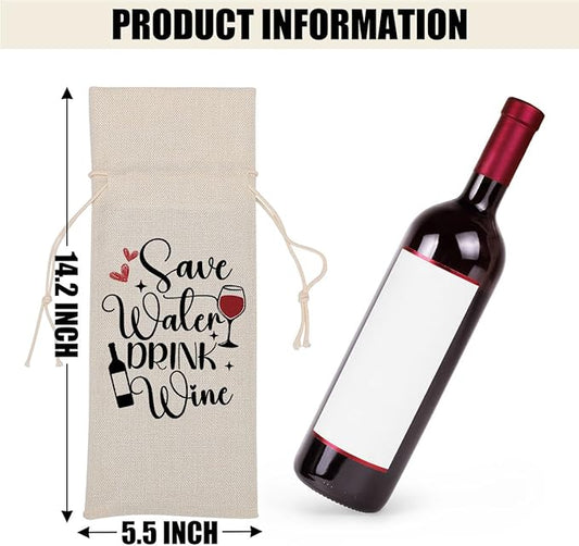Funny Wine Quotes Wine Bag Wine Tasting Party Supplies for Wine Lovers Women Men Bride Groom Coworker Mom Christmas Birthday Wedding Bachelorrette Party Wine Bags