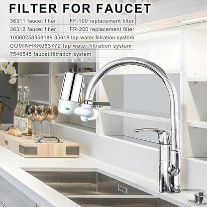 Faucet Water Filter Replacement for Brita®Faucet Filter，Brita® FR-200, FF-100 Replacement Filter-3 piece,silvery。