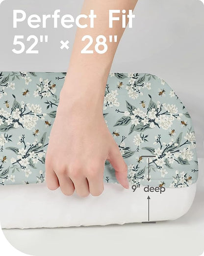 Premium Fitted Baby Boy Crib Sheets for Standard Crib Mattress - Ultra-Soft Jersey Knit Crib Mattress Sheet, Safe and Snug, Durable, Stylish Crib Sheet, 28''x52''x9'' Extra Deep Pocket