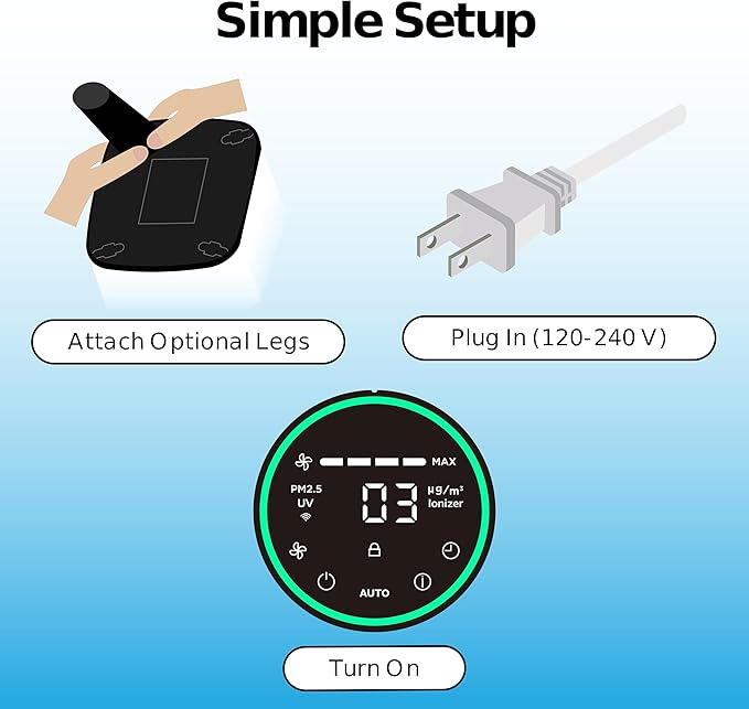 iAdapt 2.0 H13 HEPA Filter Air Purifier | Reduces Up To 99% of Viruses, Mold, Dust, Smoke, Pollen & Odors | Whisper Quiet Operation |WiFi Compatible | 5,474 Sq Ft of Clean Air