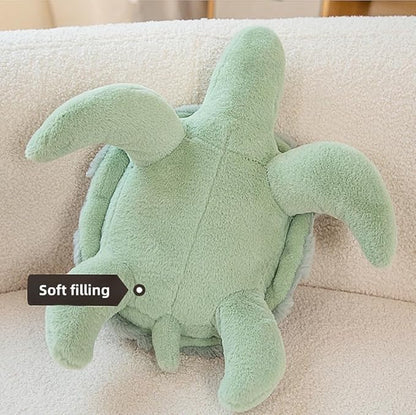 Small Turtle Plush, Sea Turtle Stuffed Animals, Soft Plush Sea Animals Plush Toy Cute Tortoise Plushies Pillow Gifts for Kids Adults (Green 15 in)