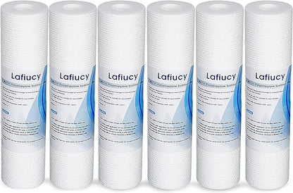 Sediment Water Filter Cartridge 10"x 2.5",5 Micron,6pack,10" x 2.5" Whole House Sediment Water Filter Replacement Cartridge Compatible with 10 inch RO Unit
