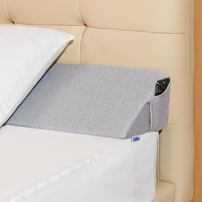 Bed Wedge Pillow for Headboard Full Size(54"X10"X6"), Comfy Headboard Pillow Wedge for Gap(0-6''), Triangle Mattress Wedge Pillow for Sleeping Reading, Bed Gap Filler for Headboard(Grey)