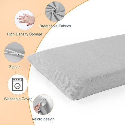 MABOZOO Bed Gap Filler Cushion, Long Thick Filler Bolster Pillow Stopper for Headboard Space Gap, Bed Mattress Extender Bed Wedge Pillow (Gray, 2X6X79inch)