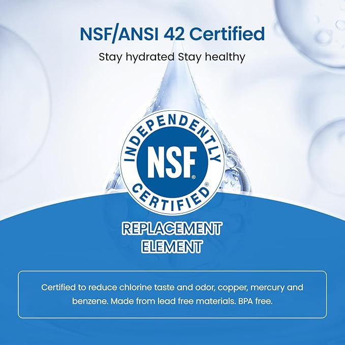 Upgraded Water Filter Replacement for Zero Pitchers and Dispenser ZR-001 ZR-004 ZP-006 ZR-017, Multi-Stage Filter System Reduce Lead, Chromium, PFOA/PFOS Contaminants and TDS,2 pack